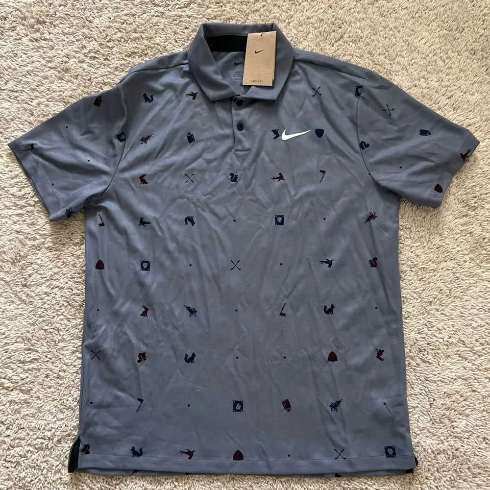 Nike Golf Polo Mens Dri-FIT Tour Icon All Over Print
